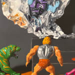 Still life painting with toy figurines