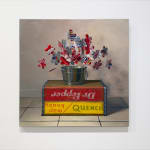 Still life painting of a soda can bouquet
