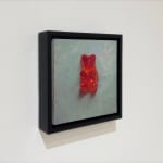 Painting of a red gummy bear