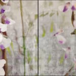 Diptych artwork of orchids
