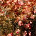 Mixed media artwork of cherry blossoms