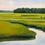 Painting of a marsh in the summer
