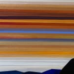 Painting of an abstracted landscape