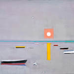 Painting of a seascape with boats