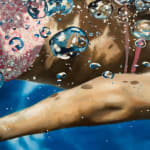 Back side view of Swimmer underwatet