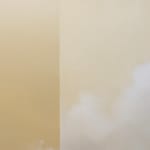 Painting of clouds in yellow tones