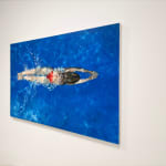 Painting of a woman swimming