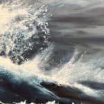 Painting of a surging wave