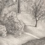 Painting of a face on a landscape background