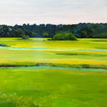 Landscape painting of a marsh