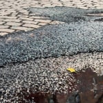 Painting of a reflecting puddle