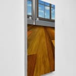 Oil painting of wood floor and window on Canvas over Panel