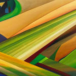 Abstracted colorful landscape