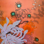 Abstracted floral painting