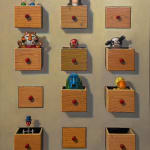 Painting of small drawers