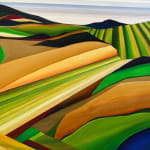 Abstracted colorful landscape