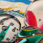Painting of colorful marbles