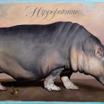 Painting of a hippo
