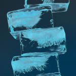 Painting of blue ice tower