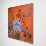 Abstracted floral painting