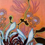 Abstracted floral painting