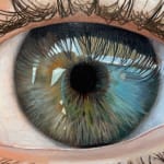 Painting of a close-up eye