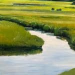 Painting of a marsh in the summer