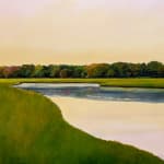 Painting of a marsh in autumn
