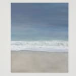 Oil painting of surf and shore on canvas