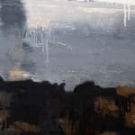 Painting of two boys playing in the ocean