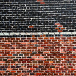 Painting of a brick wall