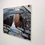 Painting of a reflecting puddle