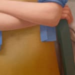 Painting of a woman with arms crossed