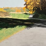 Painting of a tree with fall foliage