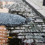 Painting of a reflecting puddle