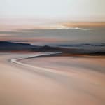 Landscape painting in pink tones