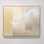 Painting of clouds in yellow tones