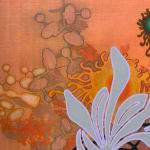 Abstracted floral painting