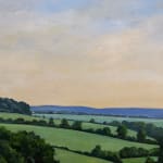 Landscape painting of a field