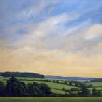 Landscape painting of a field