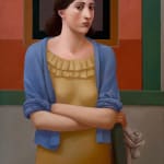 Painting of a woman with arms crossed