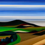 Abstracted colorful landscape