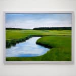 Landscape painting of a marsh