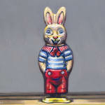 Painting of a toy rabbit