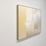 Painting of clouds in yellow tones