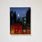 Blurred cityscape of the Chrysler Building