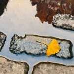 Painting of a reflecting puddle