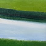 Painting of a marsh at dusk