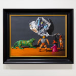 Still life painting with toy figurines