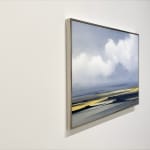 Landscape painting in blue tones
